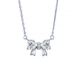 Sterling Silver Dream Girl Bow Necklace