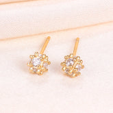 Fashion Snowflake Crystal Ear Bone Stud