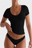 Lovelet Scoop Neck Short Sleeve T-Shirt