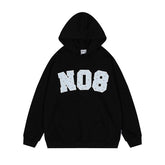 Floral Patch Embroidered Hoodie Men