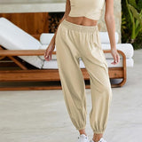 Ladies Two-piece Set Solid Color Casual Suit