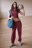 Ladies Two-piece Set Solid Color Casual Suit