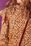 Floral Ruffled Long Sleeve Blouse