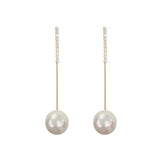 925 Silver Needle New High-End Pearl Tassel Earrings