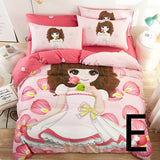 Home Textile Cute Cartoon Children Bed Sheet / Quilt Cover