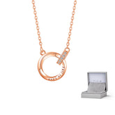 999 Sterling Silver Mobius Ring Necklace
