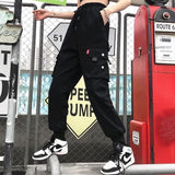 Oversized Cargo Pants Men And Women Ankle Banded Slacks High Waist Loose And Slimming