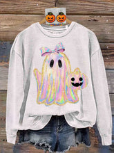 Women's Creative Halloween Printed Crew Neck Sweatshirt
