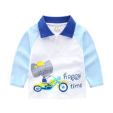 Boys autumn long-sleeved T-shirt children's POLO shirt