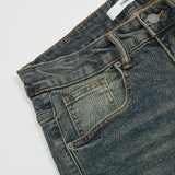 Contrast Color Washed Jeans For Men