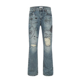 Graffiti Printing Skinny Jeans For Men