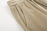 Corduroy Draped Knit Sweatpants For Men