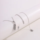 Titanium Steel Girl Love Letter Necklace With Openable Pendant