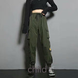 Oversized Cargo Pants Men And Women Ankle Banded Slacks High Waist Loose And Slimming
