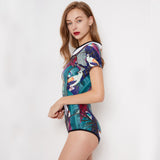 Short sleeve one piece surfsuit