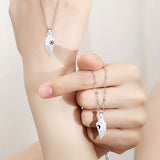 Wishing Stone Couple Necklace Sun Moon