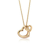 Simple gold plated heart-shaped necklace