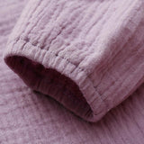 Girls' Ruffle Cotton Linen Long Sleeved T-shirt