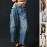 High Stretch Mid-Rise Barrel Jeans