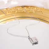 Titanium Steel Girl Love Letter Necklace With Openable Pendant