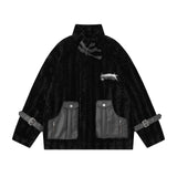 Thickened Motorcycle Lamb Wool Coat For Men