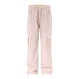 Solid Color Multi-pocket Cargo Pants Men