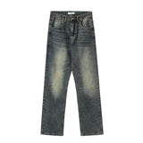 Contrast Color Washed Jeans For Men