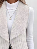 Open Front Fuzzy Vest Coat