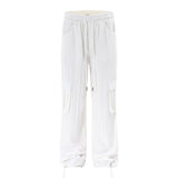 Solid Color Multi-pocket Cargo Pants Men