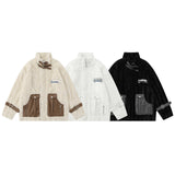 Thickened Motorcycle Lamb Wool Coat For Men