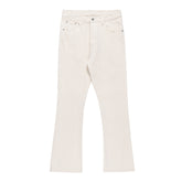 Solid Color Slightly Flared Jeans Men