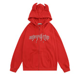 Fashion Horn Hoodie Coat Men