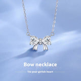 Sterling Silver Dream Girl Bow Necklace