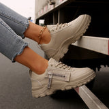 Women Shoes - Thick-soled Round-Toe Casual Women Sneakers