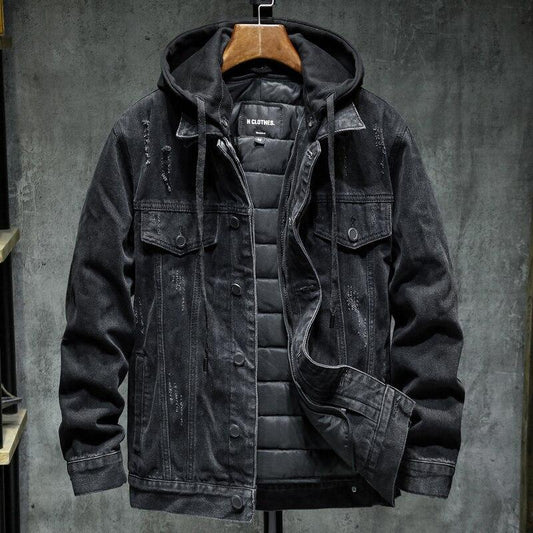 Thick Denim Jacket Men
