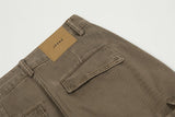 Punk Wash Denim Cargo Pants Trousers Men
