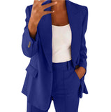 Ins Button Casual Suit Fashion Long-sleeved Lapel Blazer Women