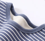 Children's Simple Plus Velvet Thermal Underwear Set