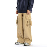 Retro Multi-pocket Straight Cargo Pants Men
