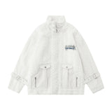 Thickened Motorcycle Lamb Wool Coat For Men