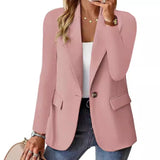 Fashion Casual Women Blazer Long-sleeved Solid Color Casual