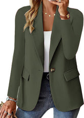 Fashion Casual Women Blazer Long-sleeved Solid Color Casual