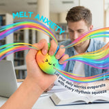 Rainbow Color Dumpling Squishy Toy with Bamboo Slow Rising Stress
