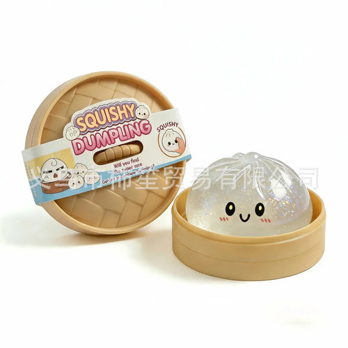 Giant Squishies Dumpling Bun Toy, Slow Rising Glitter Dumpling Stress