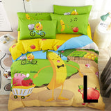 Home Textile Cute Cartoon Children Bed Sheet / Quilt Cover