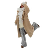 Women's Polyester Long Button Cashmere Coat