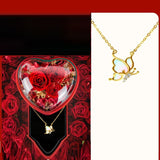 Sterling Silver Light Luxury Minority Accessories High-grade Pendant Butterfly Necklace For Girls