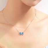 Sterling Silver Dream Girl Bow Necklace
