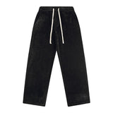 Corduroy Draped Knit Sweatpants For Men