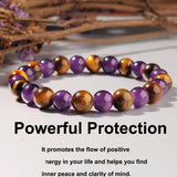 Handwoven Elastic Rope Bracelet With Crystal Chalcedony And Agate